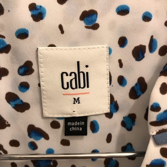 CAbi Camilla Leopard Print Shirt Dress blue medium - Picture 9 of 12